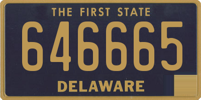 DE license plate 646665