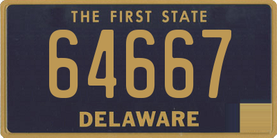 DE license plate 64667