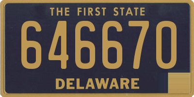 DE license plate 646670