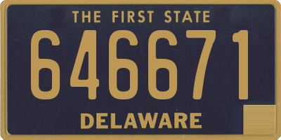 DE license plate 646671