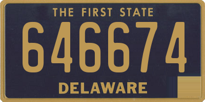 DE license plate 646674