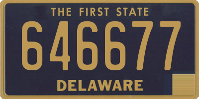 DE license plate 646677