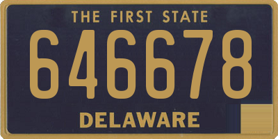 DE license plate 646678