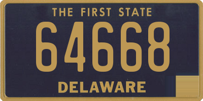 DE license plate 64668