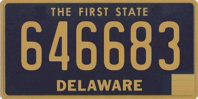DE license plate 646683