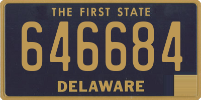 DE license plate 646684
