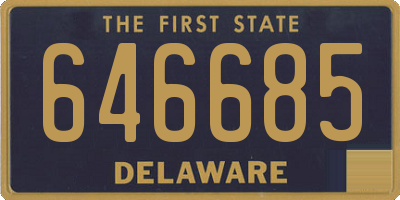 DE license plate 646685