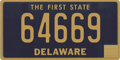 DE license plate 64669