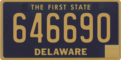 DE license plate 646690