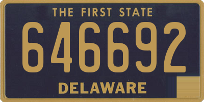 DE license plate 646692