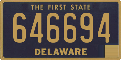 DE license plate 646694