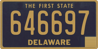 DE license plate 646697