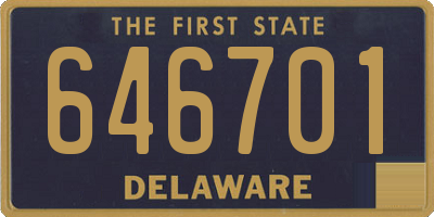 DE license plate 646701