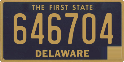 DE license plate 646704