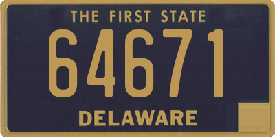 DE license plate 64671