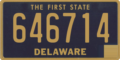 DE license plate 646714
