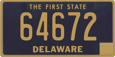 DE license plate 64672