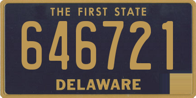 DE license plate 646721