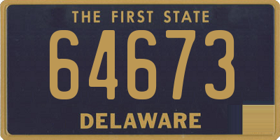 DE license plate 64673