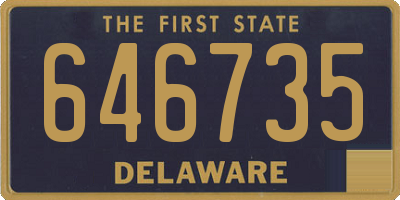 DE license plate 646735