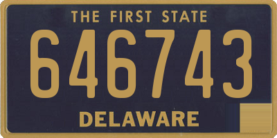 DE license plate 646743