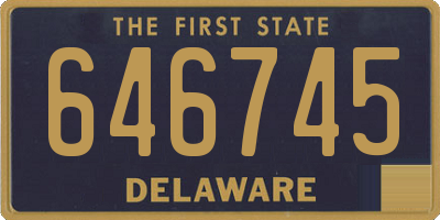 DE license plate 646745