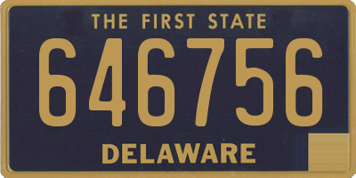 DE license plate 646756