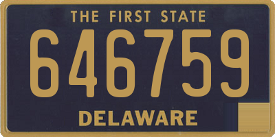 DE license plate 646759