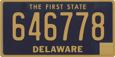 DE license plate 646778
