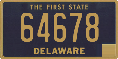 DE license plate 64678