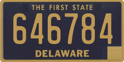 DE license plate 646784