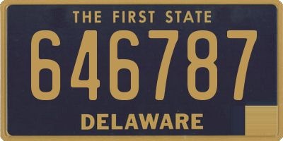 DE license plate 646787