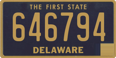 DE license plate 646794
