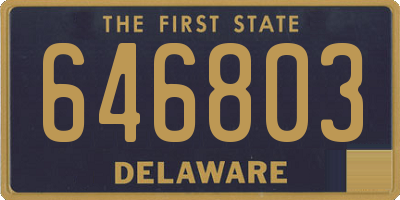 DE license plate 646803