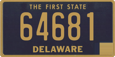 DE license plate 64681