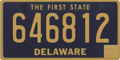 DE license plate 646812