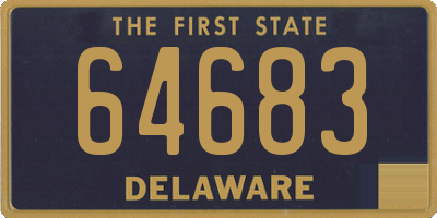 DE license plate 64683