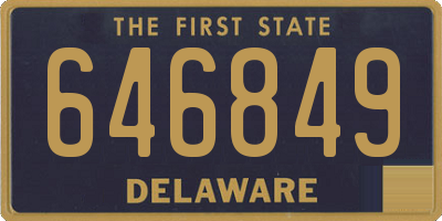 DE license plate 646849