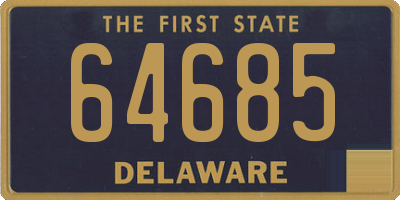 DE license plate 64685
