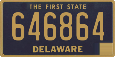 DE license plate 646864