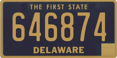 DE license plate 646874