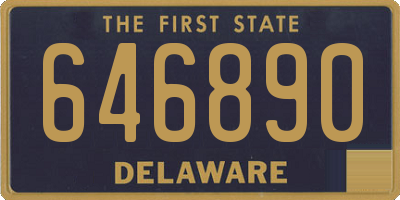 DE license plate 646890