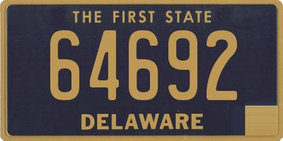 DE license plate 64692