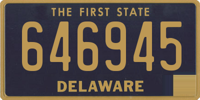 DE license plate 646945