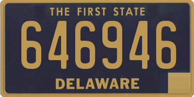 DE license plate 646946