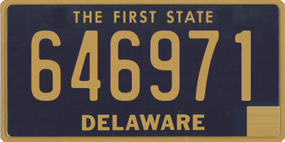DE license plate 646971