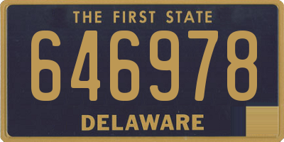 DE license plate 646978