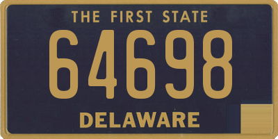 DE license plate 64698