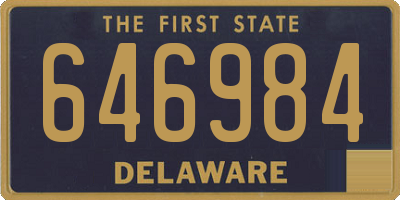 DE license plate 646984