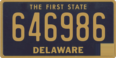 DE license plate 646986